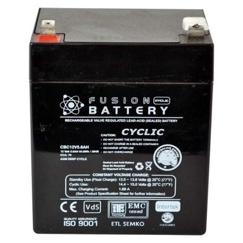 Fusion AGM 12V 5.6AH Deep Cycle Battery (CBC12V5.6AH)