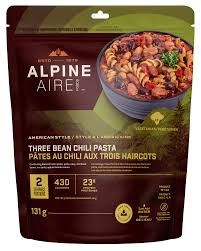 AlpineAire Three Bean Chili pasta