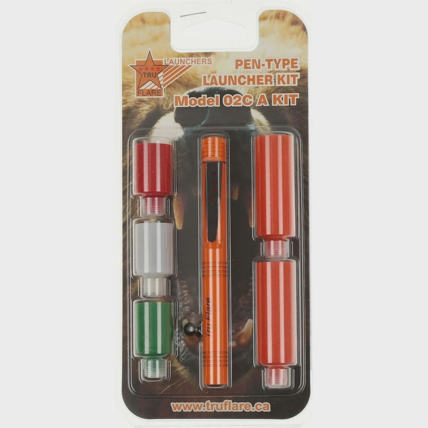 Tru Flare Kit W/02C launcher, 3 flares, 2 bangers