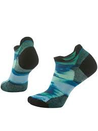 Smartwool Run Targeted Cushion Brushed Print Low Ankle Socks - Women's, Colour - Smartwool: Frosty Green, Size SML or 2 4 6 8 10: S