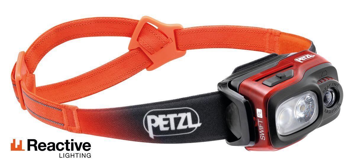 Petzl Swift RL Headlamp, Colour - Petzl: Black/Orange