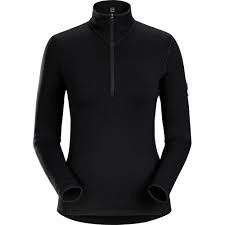 Arc'teryx Rho Heavyweight Zip Neck - Women's, Colour - Arcteryx: Black, Size SML or 2 4 6 8 10: XS