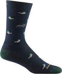 Darn Tough Duck Duck Moose Crew Lightweight - Mens, Colour - Darntough: Eclipse, Size SML or 2 4 6 8 10: L