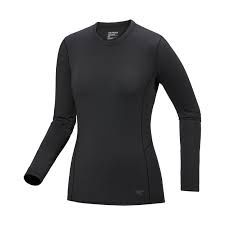 Arc'teryx Rho LS crew Women's, Colour - Arcteryx: Black, Size SML or 2 4 6 8 10: S