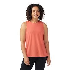 Smartwool Active Mesh High Neck Tank - Women's, Colour - Smartwool: coral reef, Size SML or 2 4 6 8 10: S