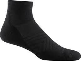 Darn Tough Run 1/4 Ultra Light Cushion - Men's, Colour - Darntough: Black, Size SML or 2 4 6 8 10: M