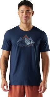 Peak Bagger Active Short Sleeve Graphic Tee - Men's, Colour: Navy, Size: M