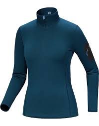 Arc'teryx Kyanite Baselayer Zip Neck - Women's, Colour - Arcteryx: Midnight frost, Size SML or 2 4 6 8 10: S