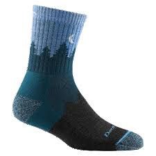 Darn Tough Treeline Mirco Crew Cushion Women's, Colour: Blue, Size: M