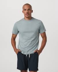 Vuori S/S Ponto Performance Tee, Colour: Misty Blue  Heather, Size: M