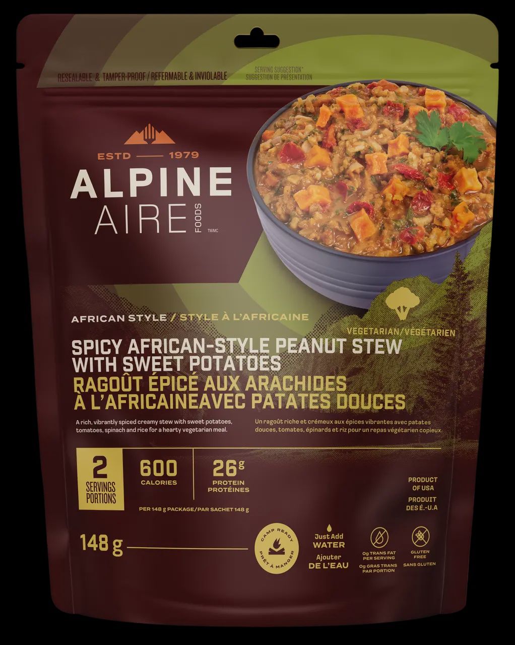 AlpineAire Spicy African Style Peanut Stew with Sweet Potatoes