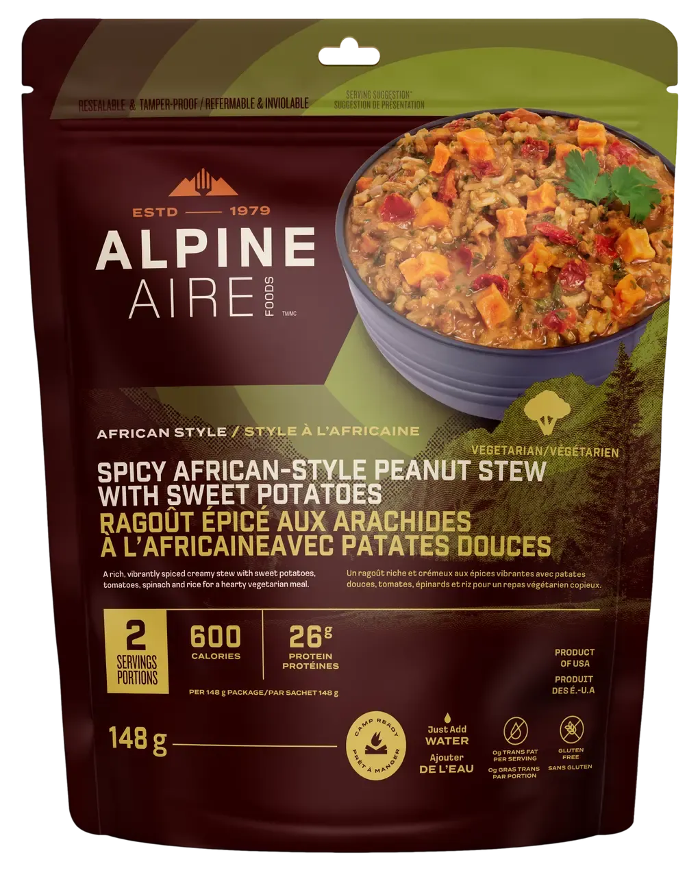 AlpineAire Spicy African Style Peanut Stew with Sweet Potatoes