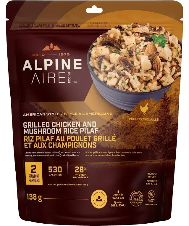 AlpineAire Grilled Chicken &amp; Mushroom Rice Pilaf