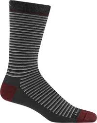 Darn Tough Microstripe Crew LT, Colour: Charcoal, Size: M