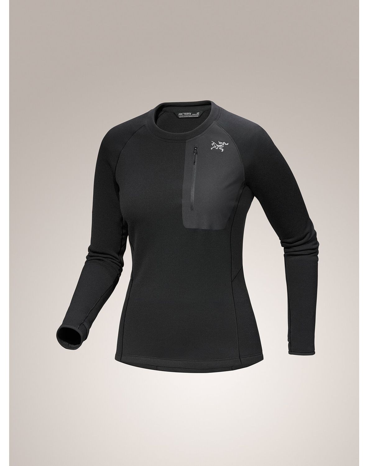 Arc'teryx Rho SV Crew - Womens, Colour: Black, Size: S