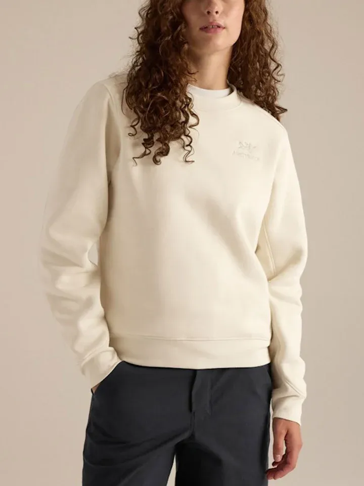 Arc'teryx Emblem Fleece Crew - Womens, Colour: Sea Salt, Size: S