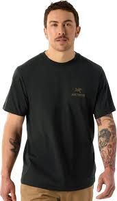 Kragg SL Cotton Bird Word Shirt SS Men's, Colour: 24K Black, Size: M