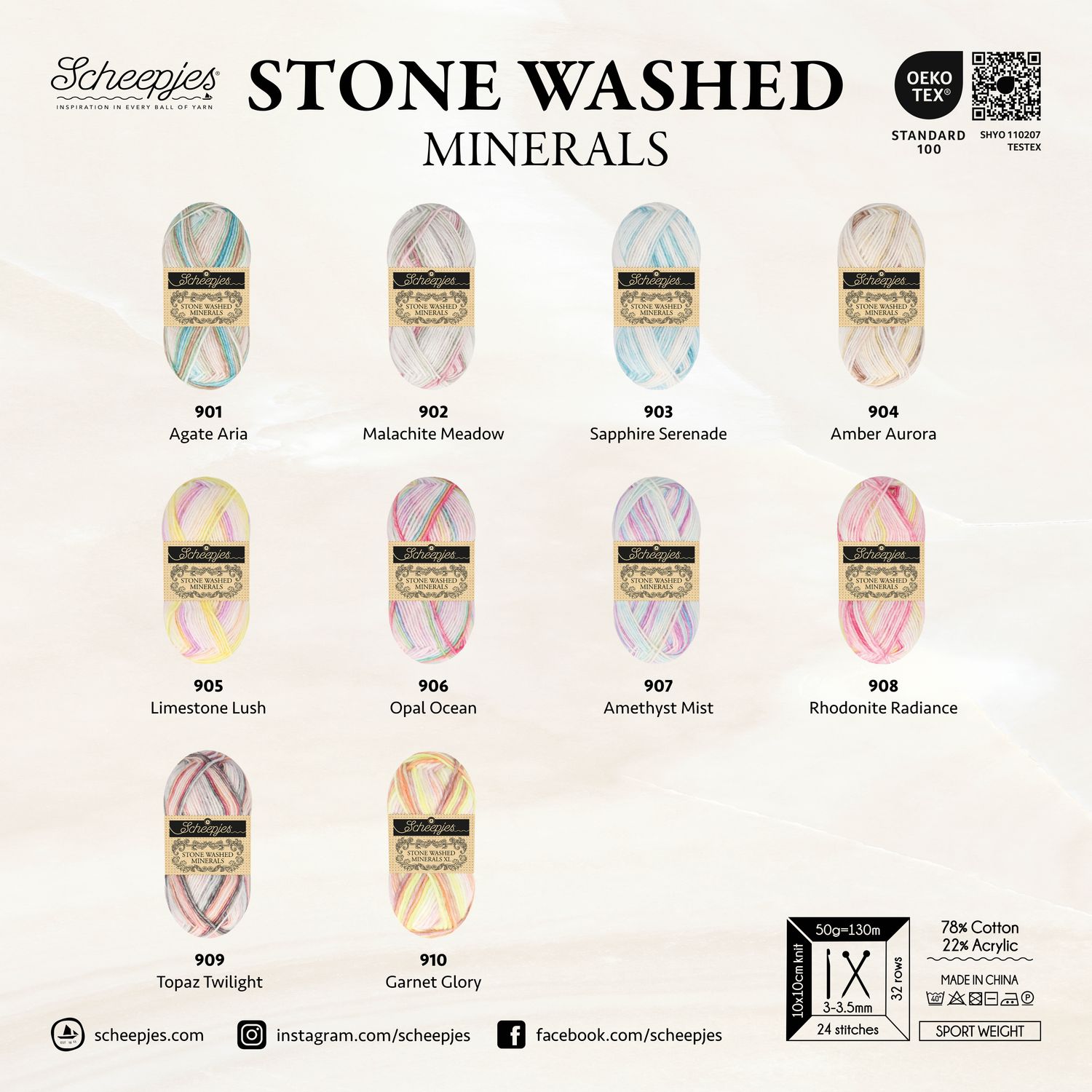 Scheepjes Stone Washed Minerals 50g