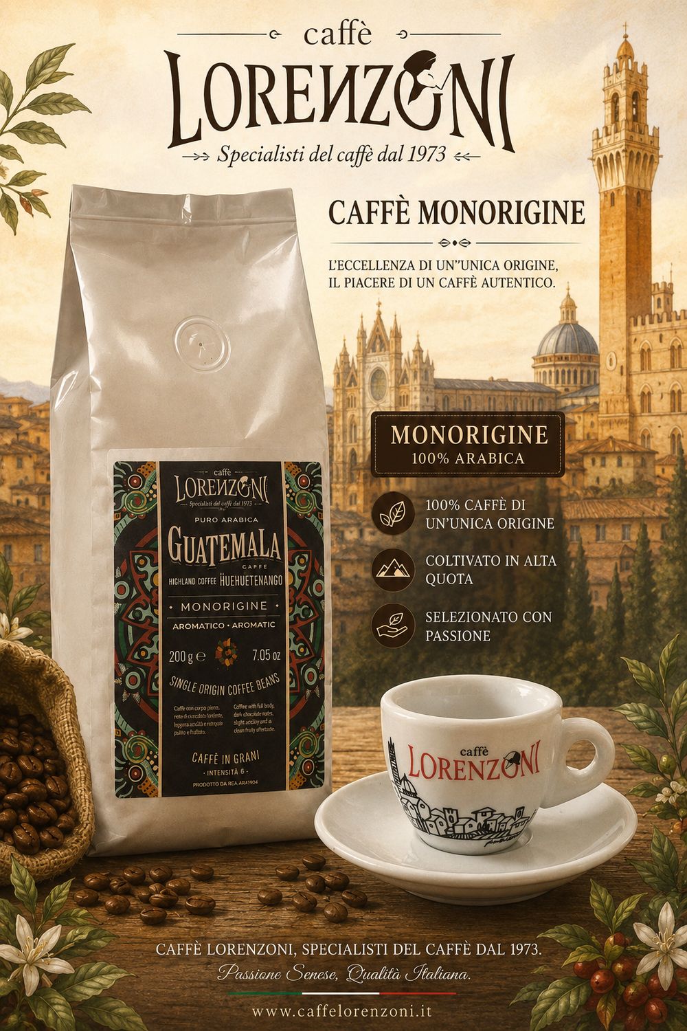 Caffè grani Guatemala monorigine