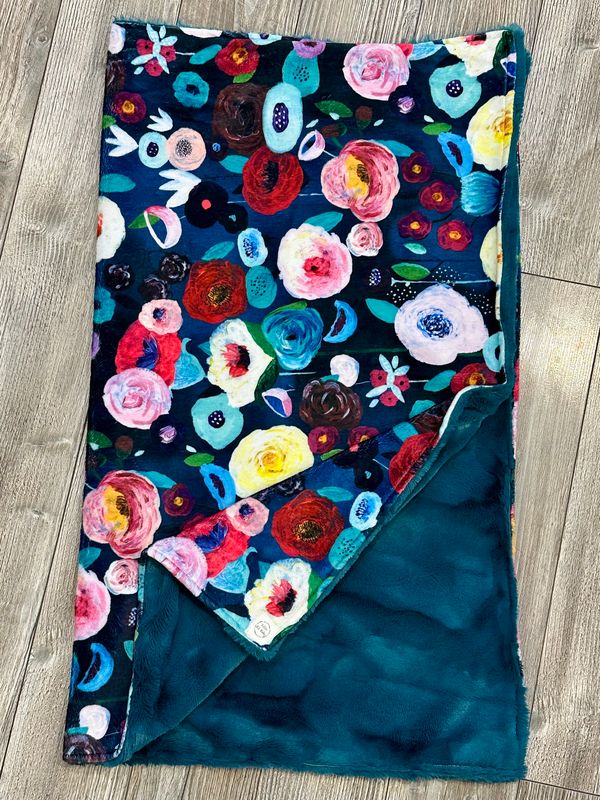 Dark Teal Flowers