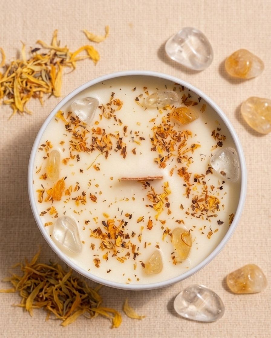 Good Vibez Only Crystal Intention Candle- Nag Champa -   5oz