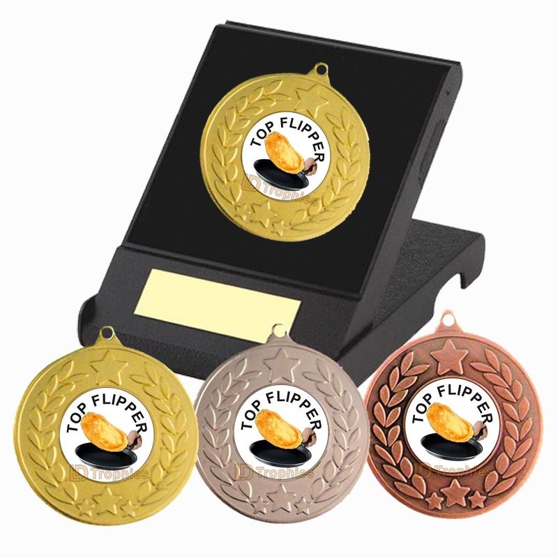 Top Flipper Pancake Medal in Box