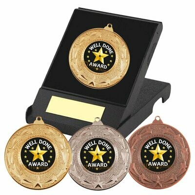 Well Done Award Medal in Presentation Case