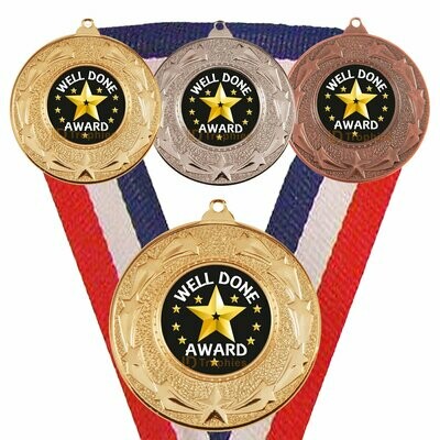 Well Done Award Medal & Ribbon