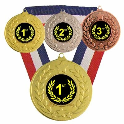 1st, 2nd or 3rd Medal & Ribbon