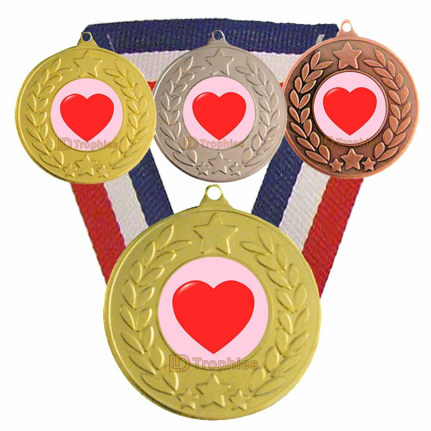 Heart / Love Medal & Ribbon