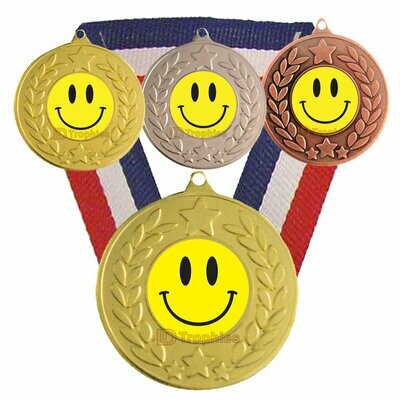 Smiley Face Medal & Ribbon