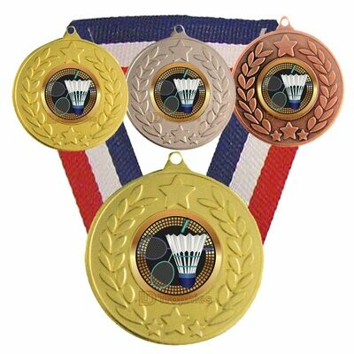 Badminton Medal & Ribbon