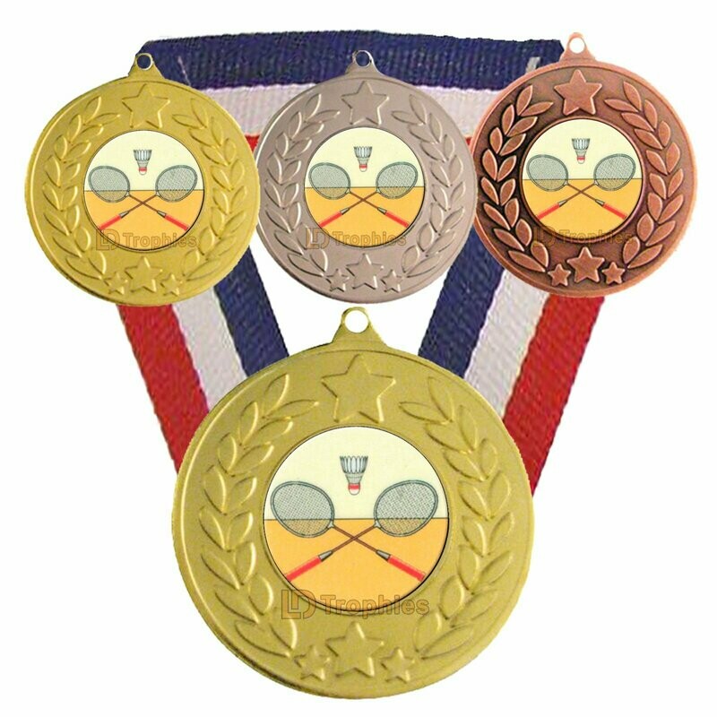 Badminton Medal & Ribbon