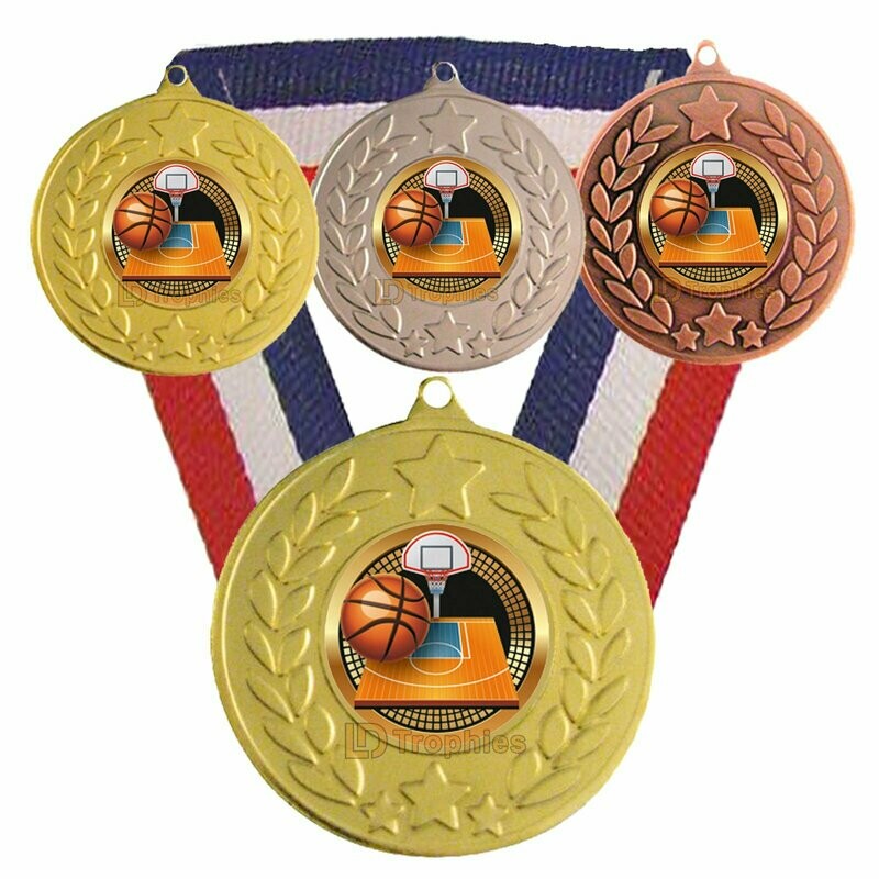 Basketball Medal & Ribbon