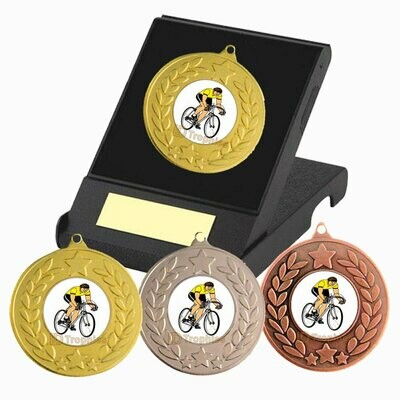 Cycling Medal in Presetation Box