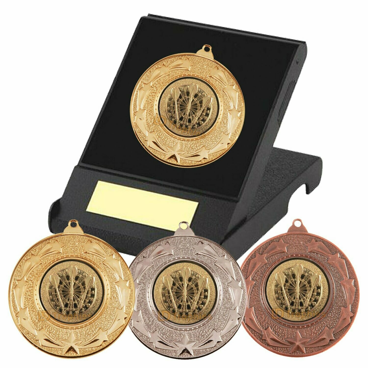 Darts 3 Darts Medal in Presentation Box