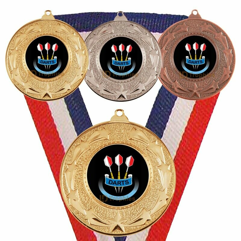 Darts Medal & Ribbon