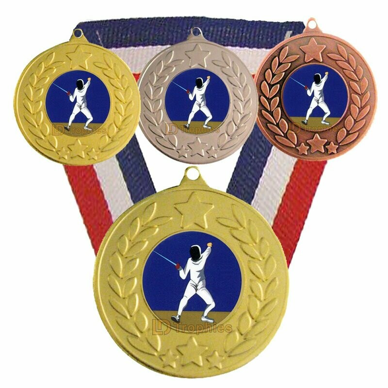 Fencing Medal & Ribbon