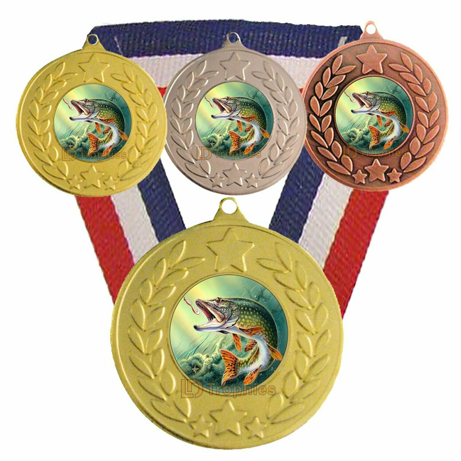 Pike Fishing Medal & Ribbon