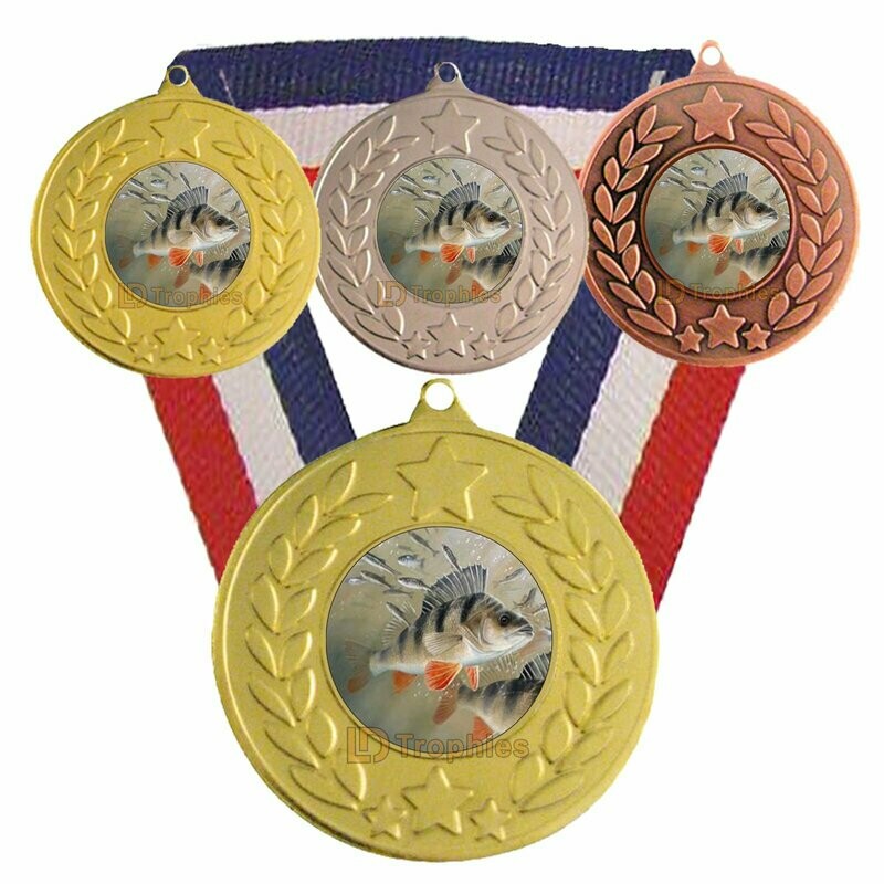 Perch Fishing Medal & Ribbon