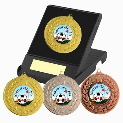 FootGolf Nearest the Pin Medal in Presentation Box