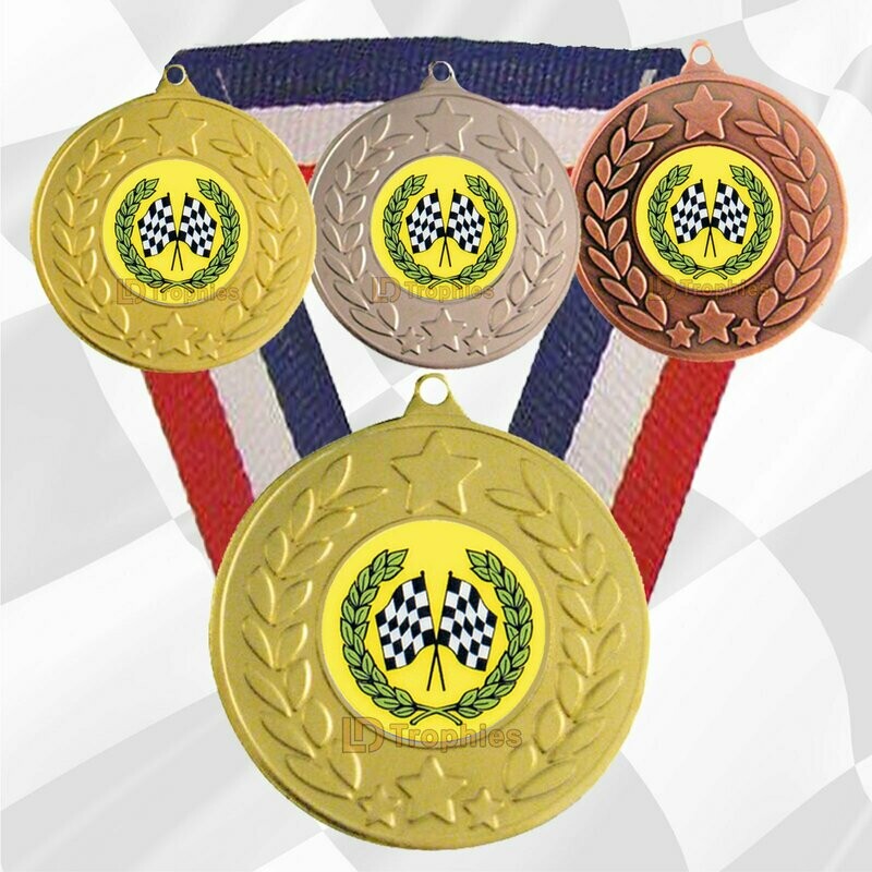 Motor Sport Medal & Ribbon (Flags)