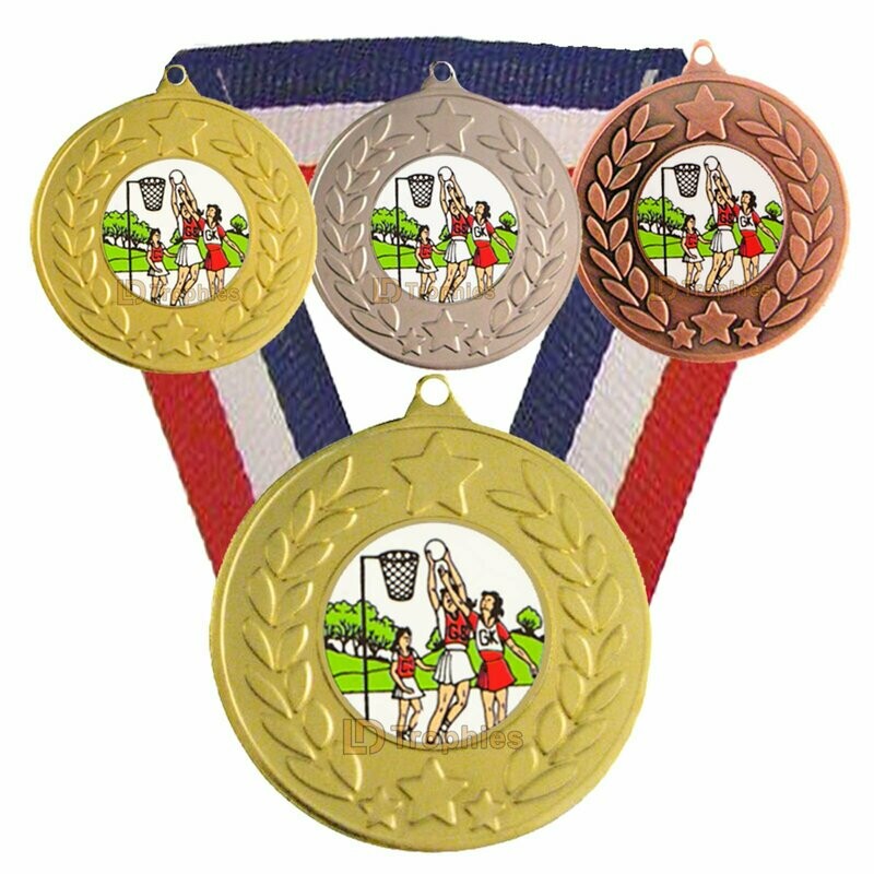 Netball Medal & Ribbon