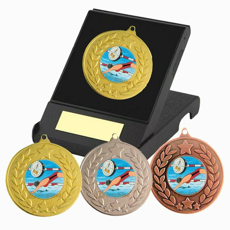Swimming Medal in Presentation Box (Female)