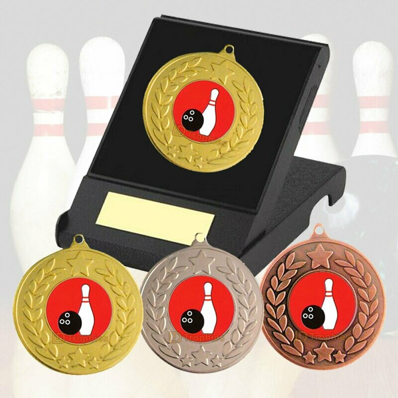 Ten Pin Bowling Medal in Presentation Box