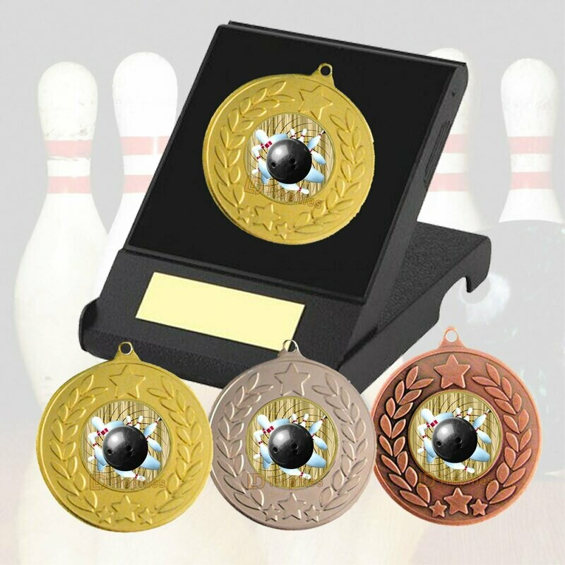 Ten Pin Bowling Medal in Presentation Box