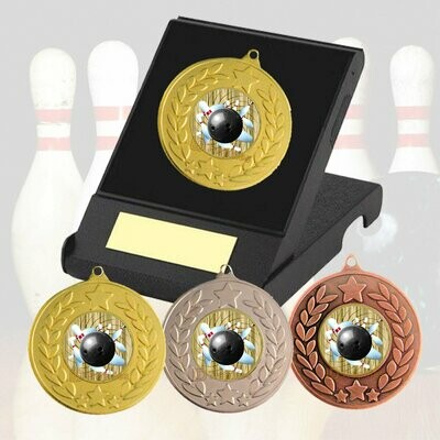 Ten Pin Bowling Medal in Presentation Box