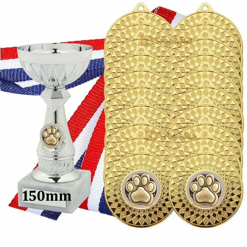 Dog Trophy & Dog Medals Pack
