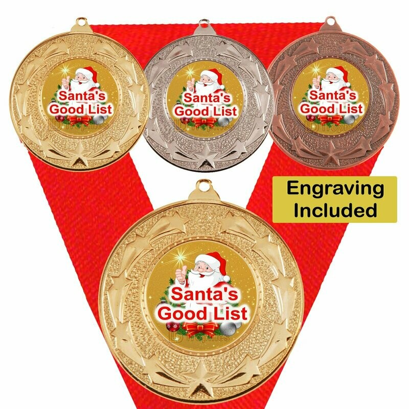 Santa's Good List Medal & Ribbon