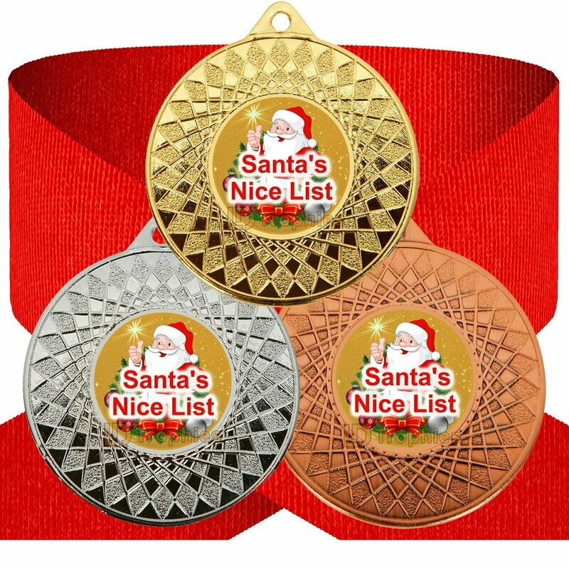 Santa's Nice List Medal & Ribbon